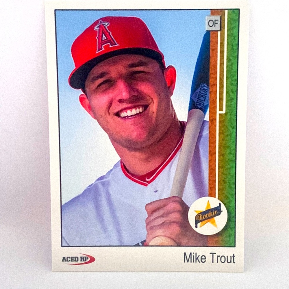 Mike Trout Angels 1989 style ACEO Star Rookie Card (MISC3)